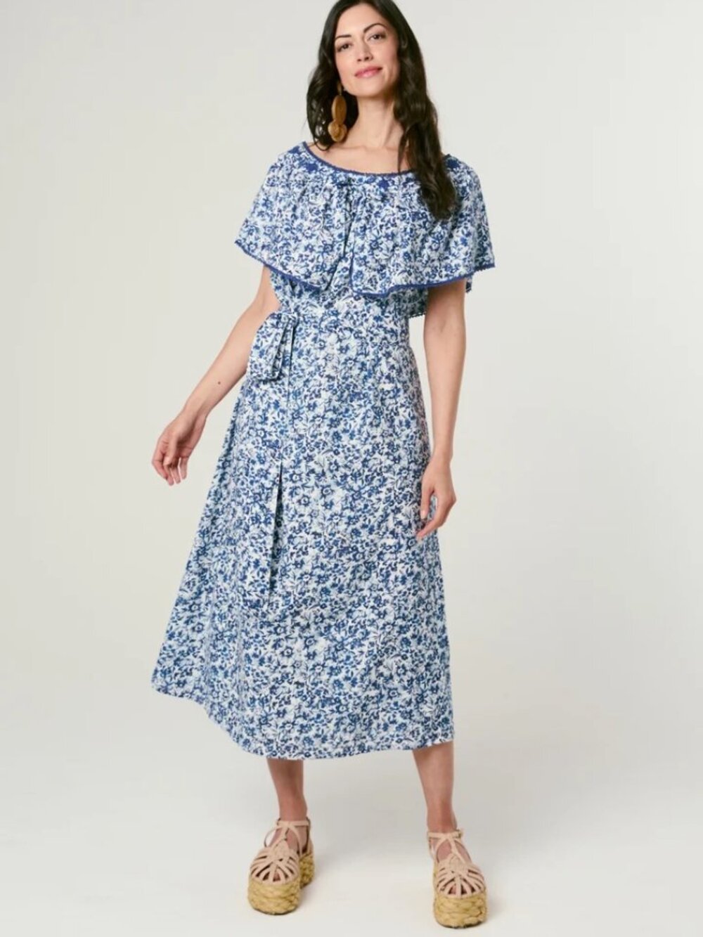 Mi Golondrina Marisol Azul Marino Long Dress